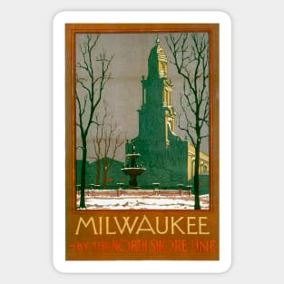 Milwaukee - Vintage Travel Poster Sticker